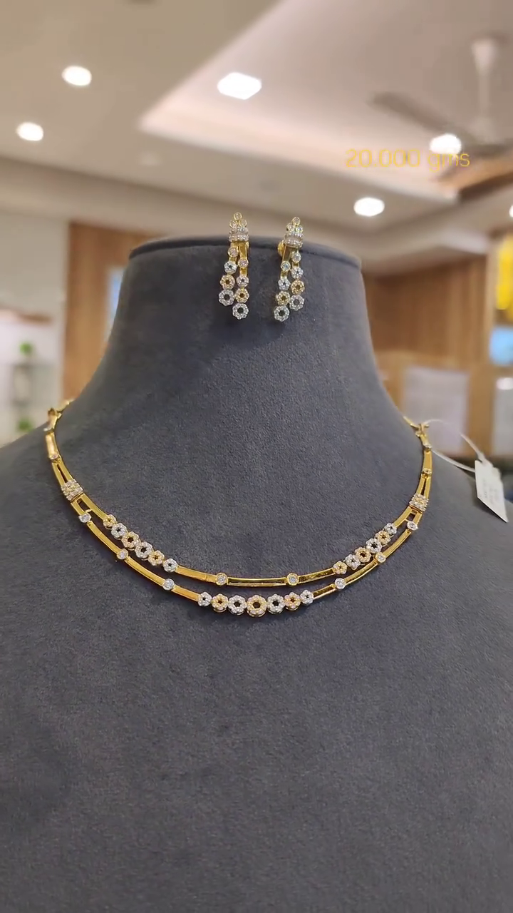 Gold Diamond Necklace From 'JR Jewellers'
