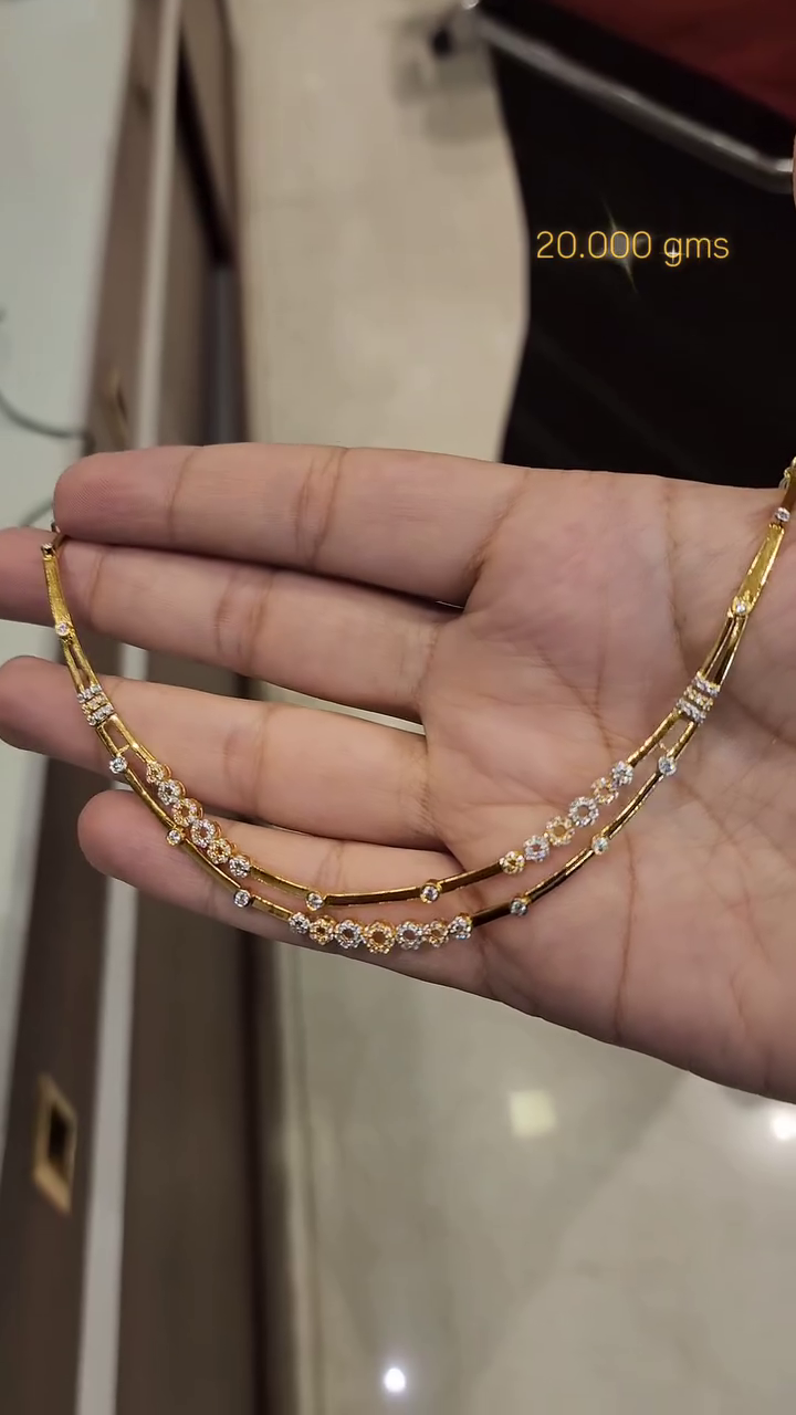 Gold Diamond Necklace From 'JR Jewellers'