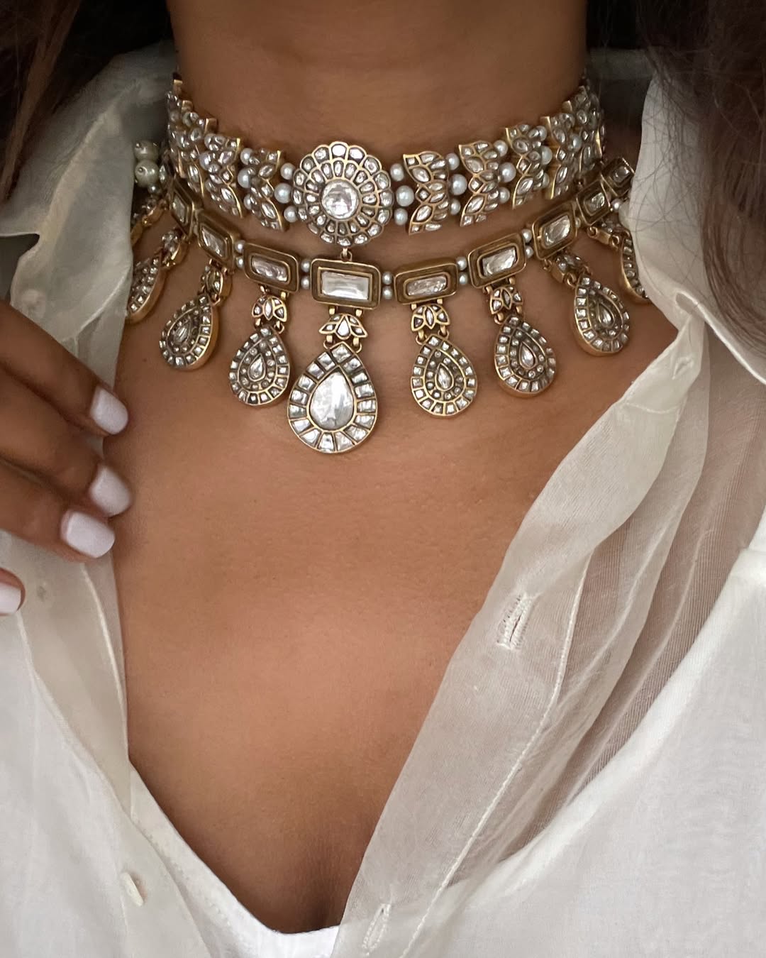 Gold Plated Designer Choker From 'Kitakaturi'