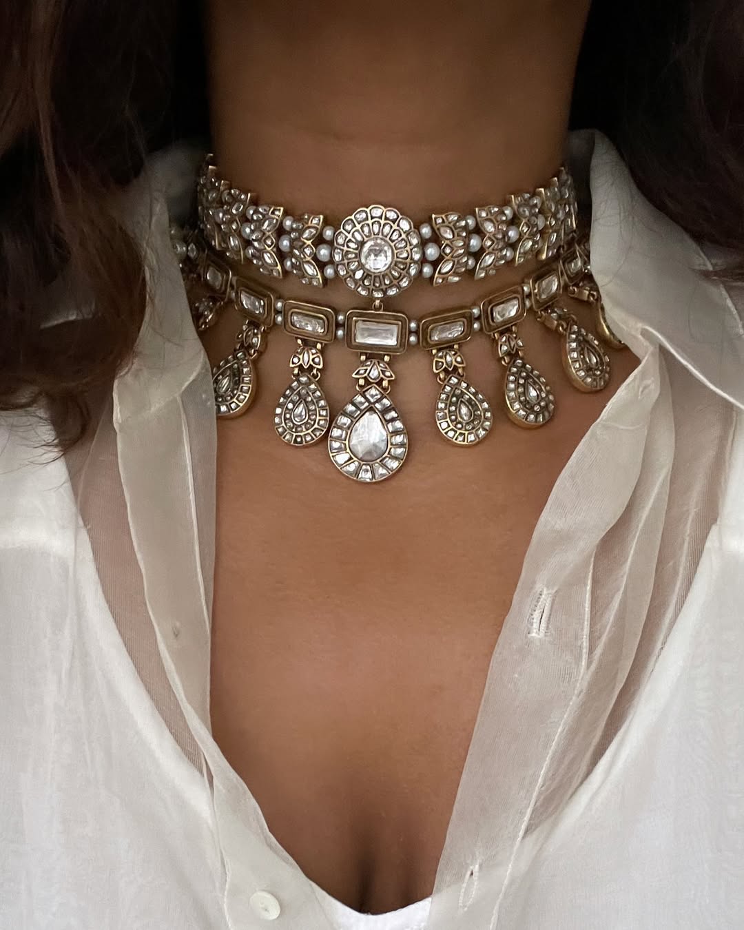 Gold Plated Designer Choker From 'Kitakaturi'