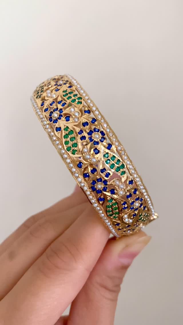 Gold Plated Jadau Kada Bangle From 'Rudradhan'