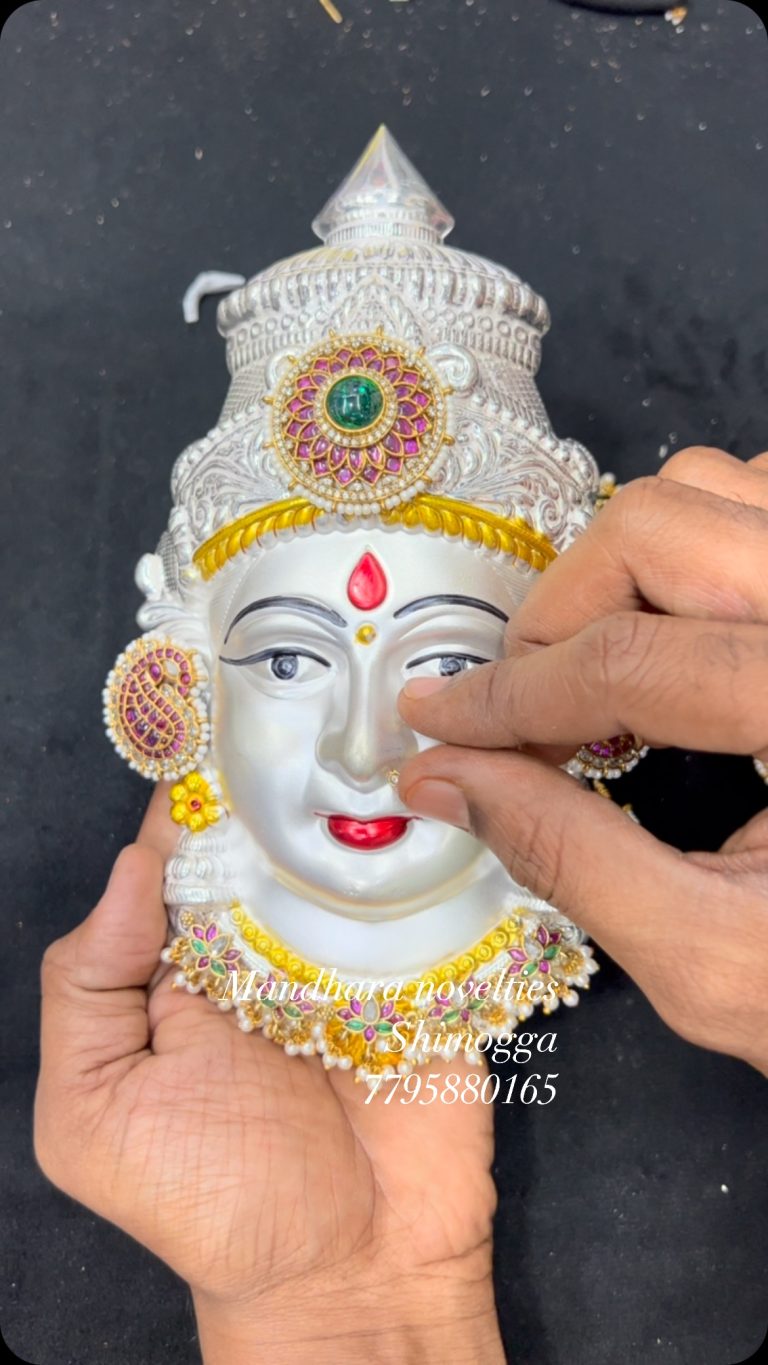 Jewellery Styling For Varalakshmi Amman Face From 'Mandhara Novelties'