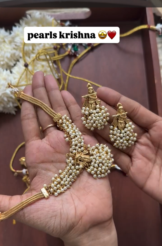 Krishna Temple Necklace From 'Shrishti Jewels'