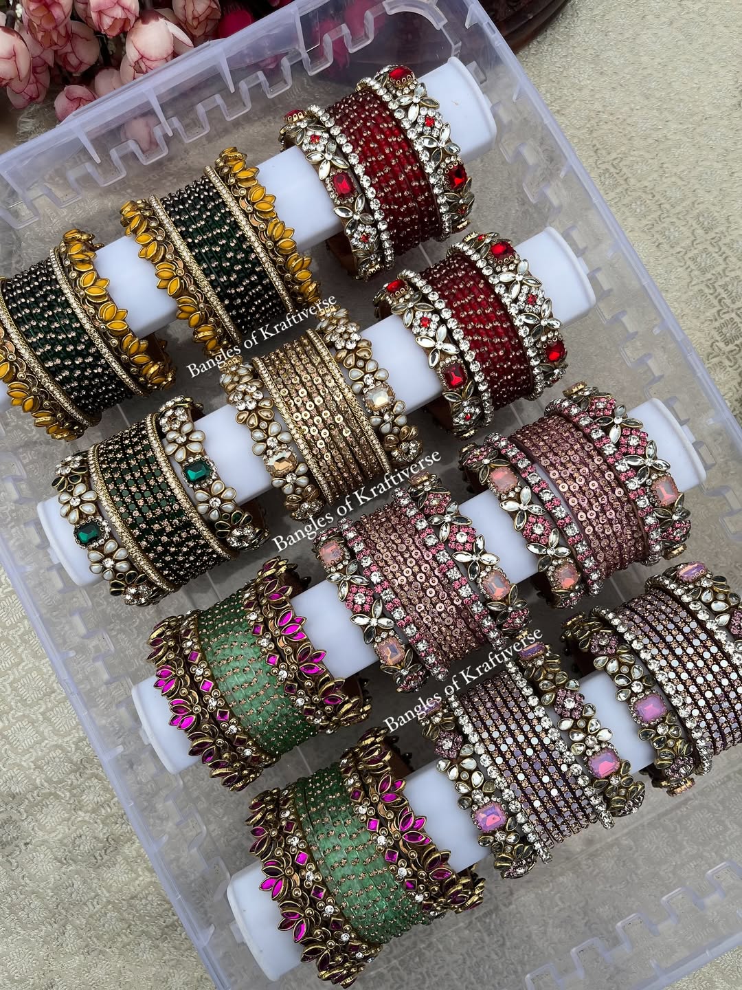 Kundan Glass Bangles From 'Bangles of Kraftiverse'