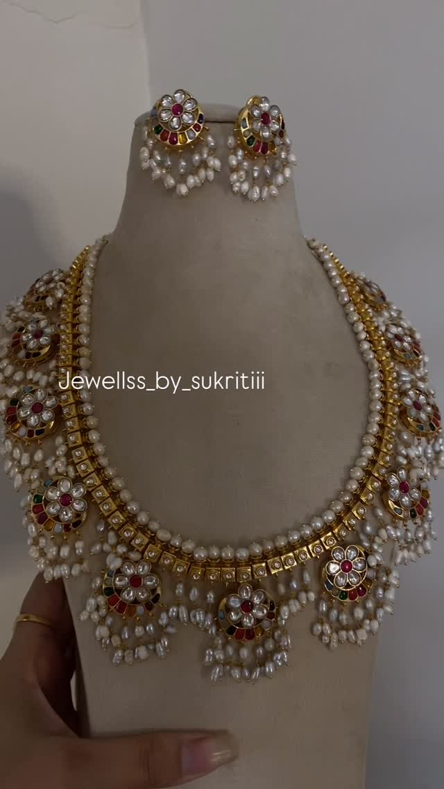 Navaratna Jadau Pearls Necklace From ‘Jewellss by Sukritiii’