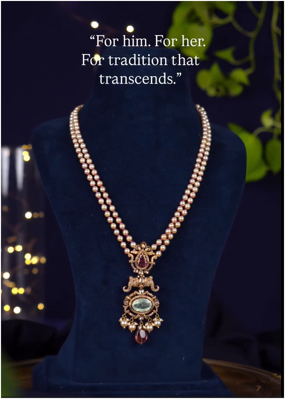Pearl Layered Haram From 'Indeevari Jewellery'