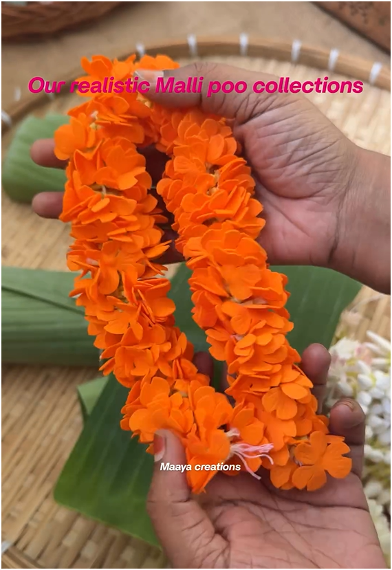Realistic Mallipoo Collections From 'Maaya Creations'