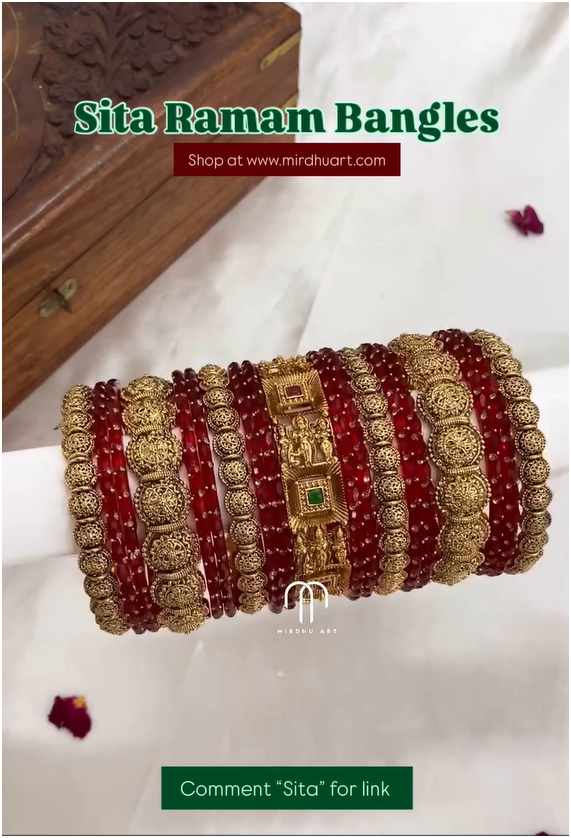 Sita Ramam Glass Bangles From 'Mirdhu Art'