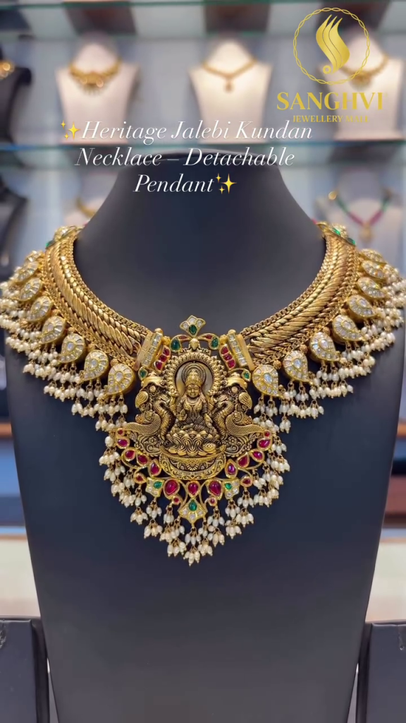 Temple Detachable Pendant Necklace From 'Sanghvi Jewellery Mall'