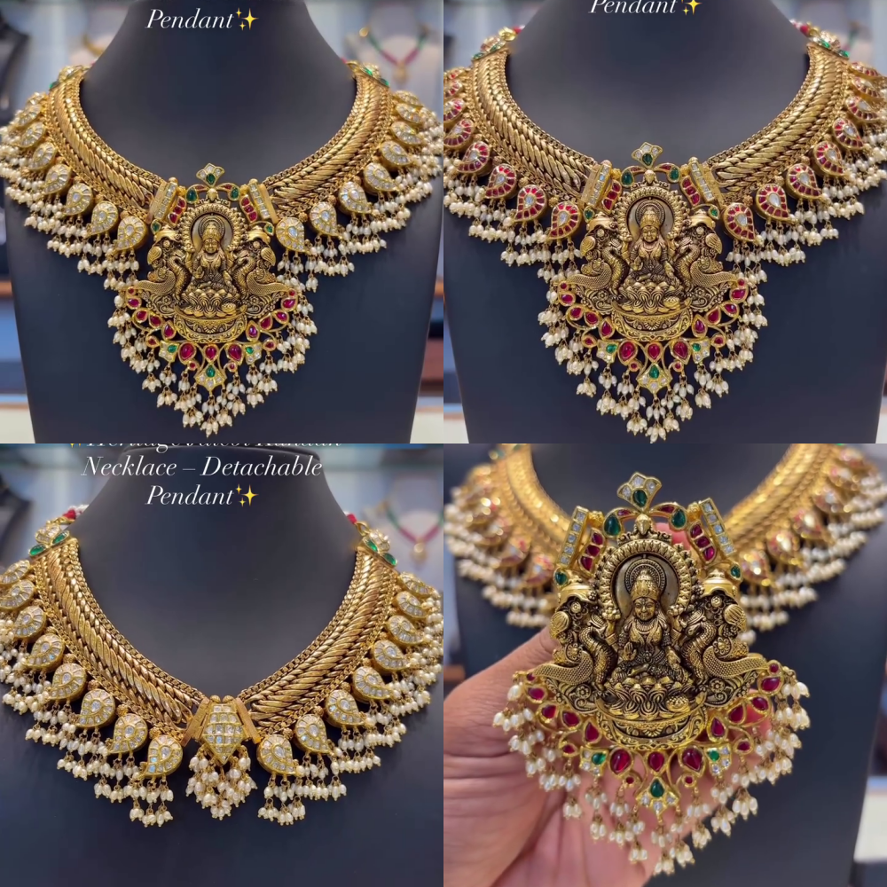 Temple Detachable Pendant Necklace From 'Sanghvi Jewellery Mall'
