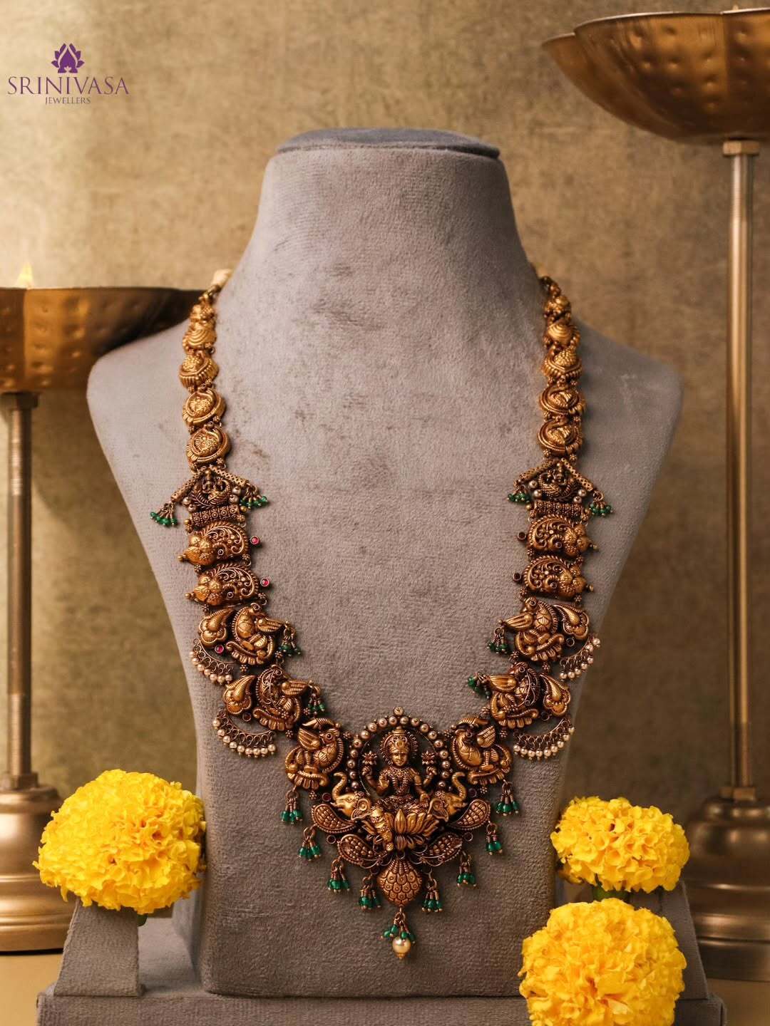 Temple Long Necklace Collection From ‘Srinivasa jewellers’
