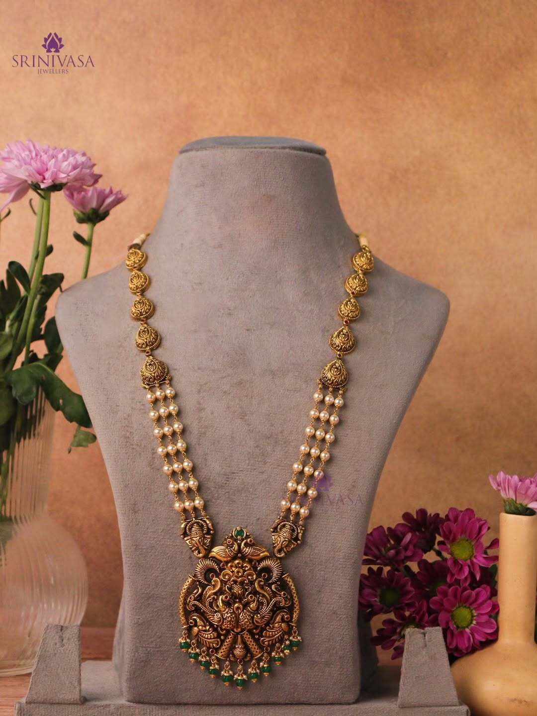 Temple Long Necklace Collection From ‘Srinivasa jewellers’